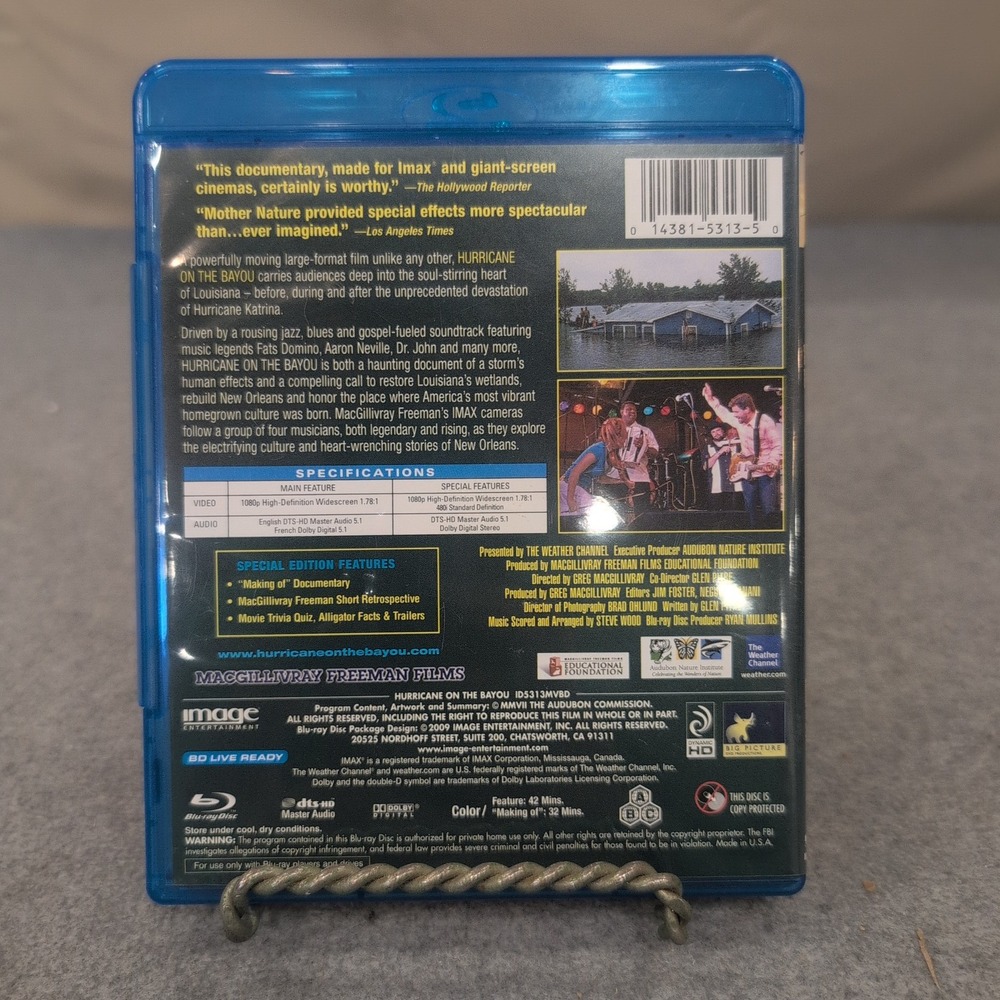 Hurricane on the Bayou Blu-ray IMAX Documentary Meryl Streep New Orleans Music - Picture 2 of 2